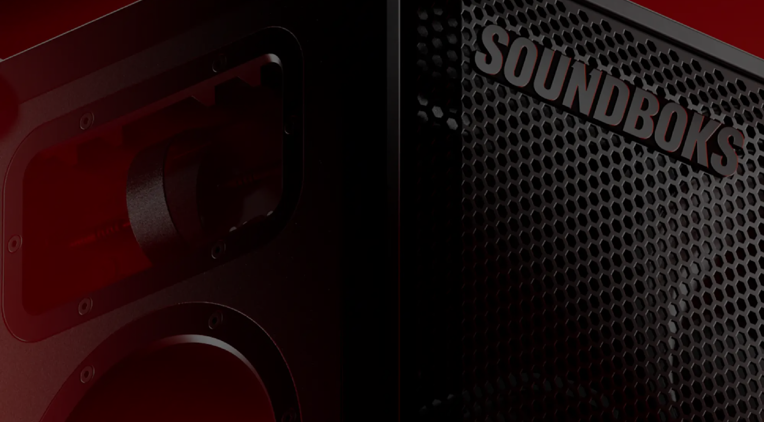 Närbild av Soundboks-högtalare